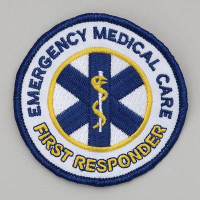 4 inch diameter first responder patch Embroidered Patch - Emergency Medical Care