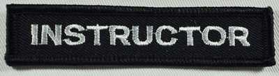 Embroidered Patch -INSTRUCTOR Bar