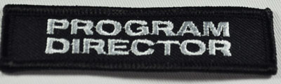 Embroidered Patch - PROGRAM DIRECTOR Bar