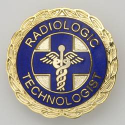 Radiologic Technologist Emblem Pin - Blue and Gold