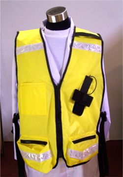 Picture on the front of the CMS911 Radio vest