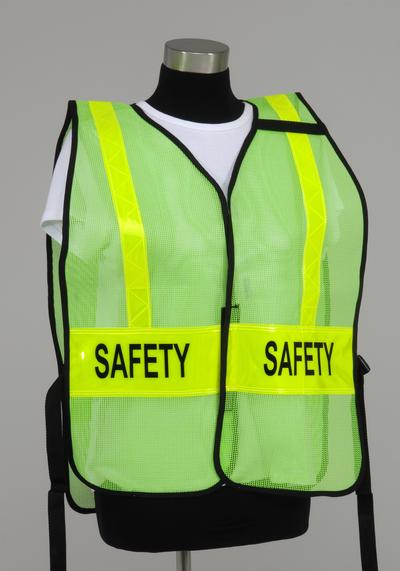 Split Front Vest with Changable Back Panel and Vert Stripes Titles Front and Back