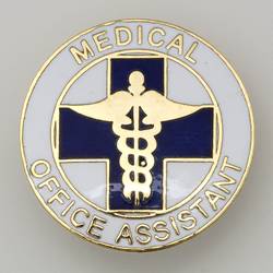 Medical Office Assistant Lapel Pin for graduation and uniform